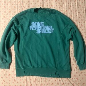 GREEN SOME PERSONAL SPACE AERIE CREWNECK